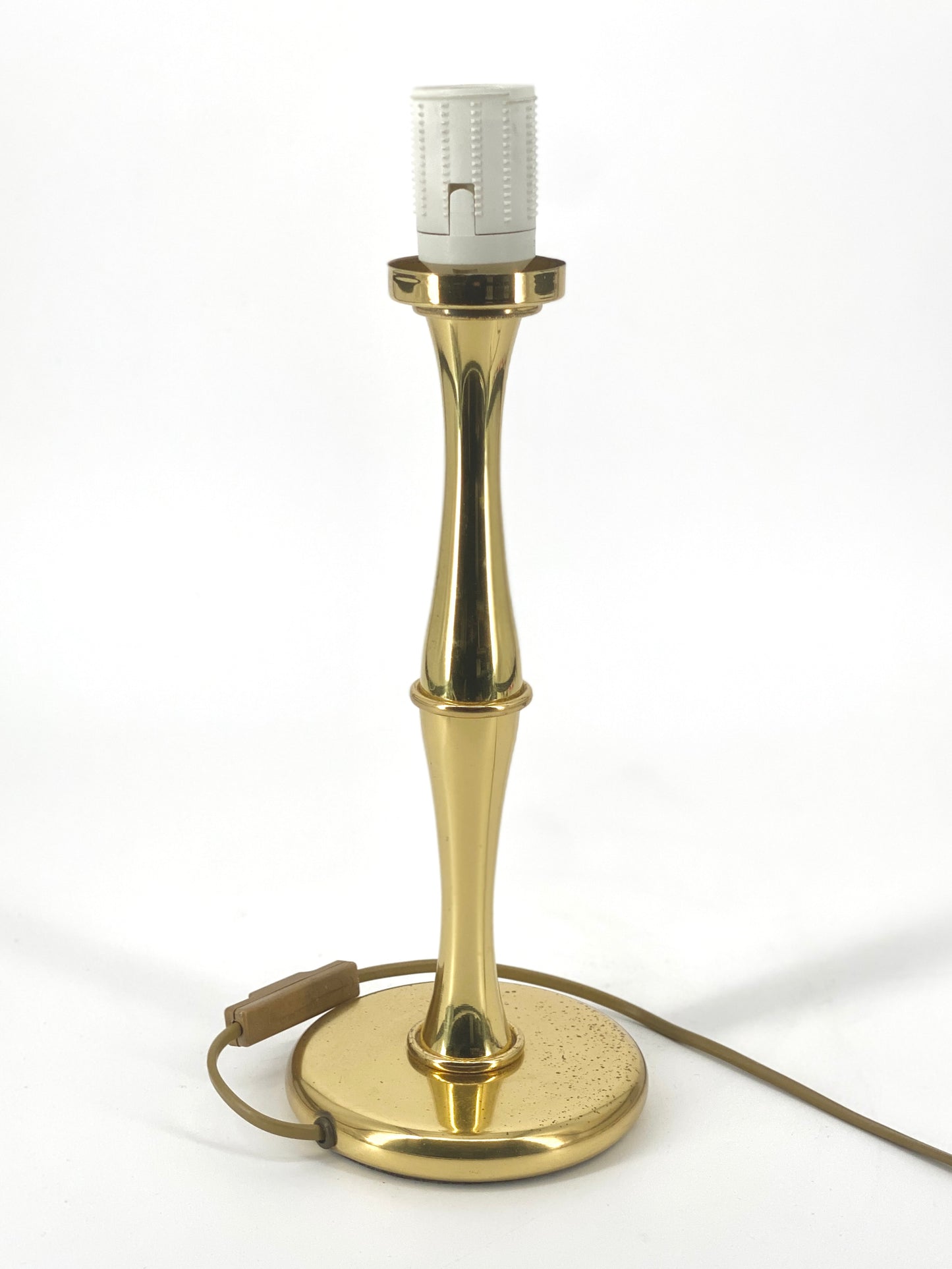 Tischlampe im Jugendstil, Messinghals