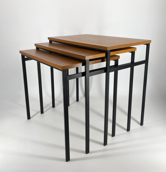 3 Satztische im Mid Century Design mit Teakholz, 1960er