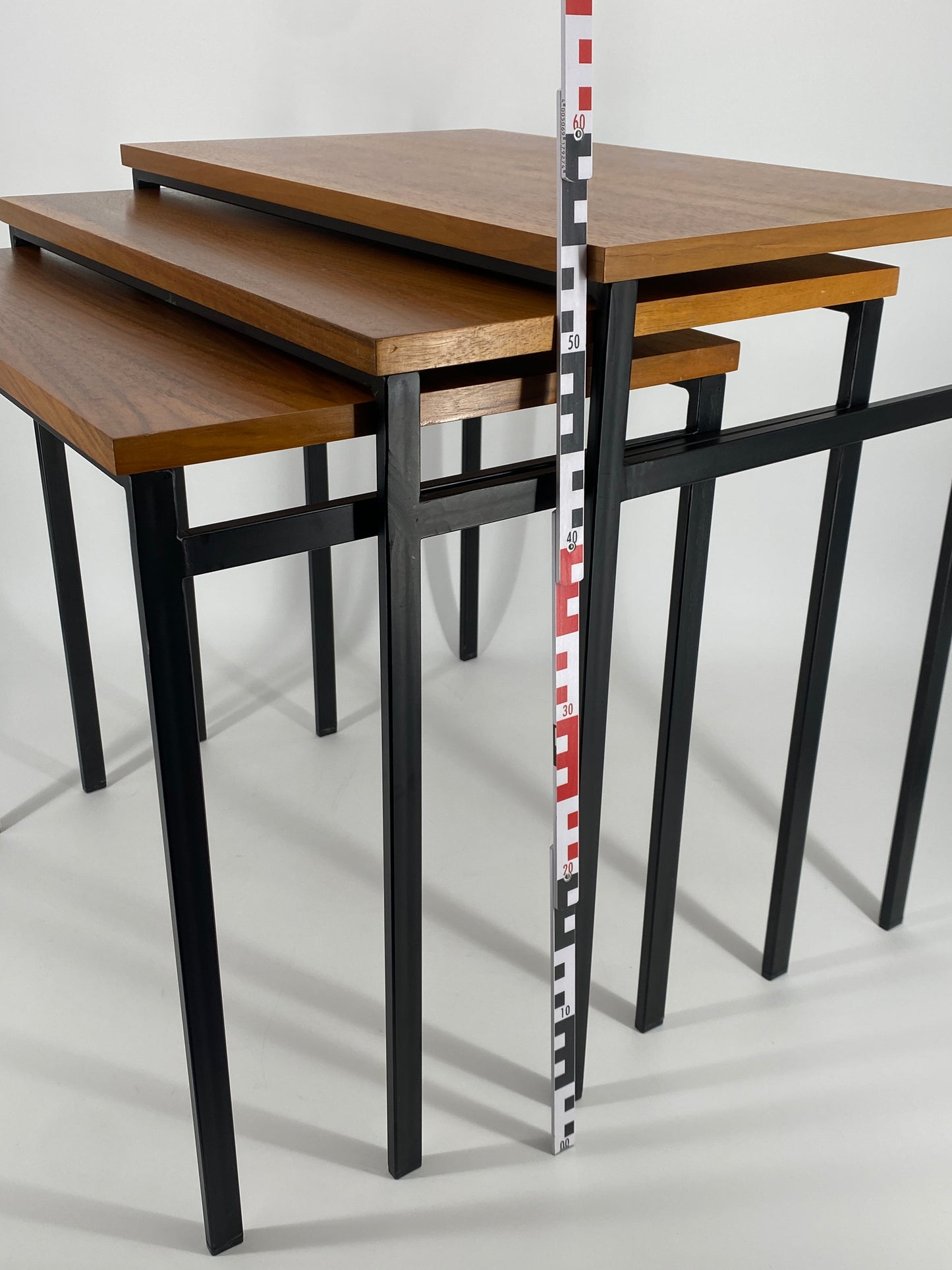 3 Satztische im Mid Century Design mit Teakholz, 1960er