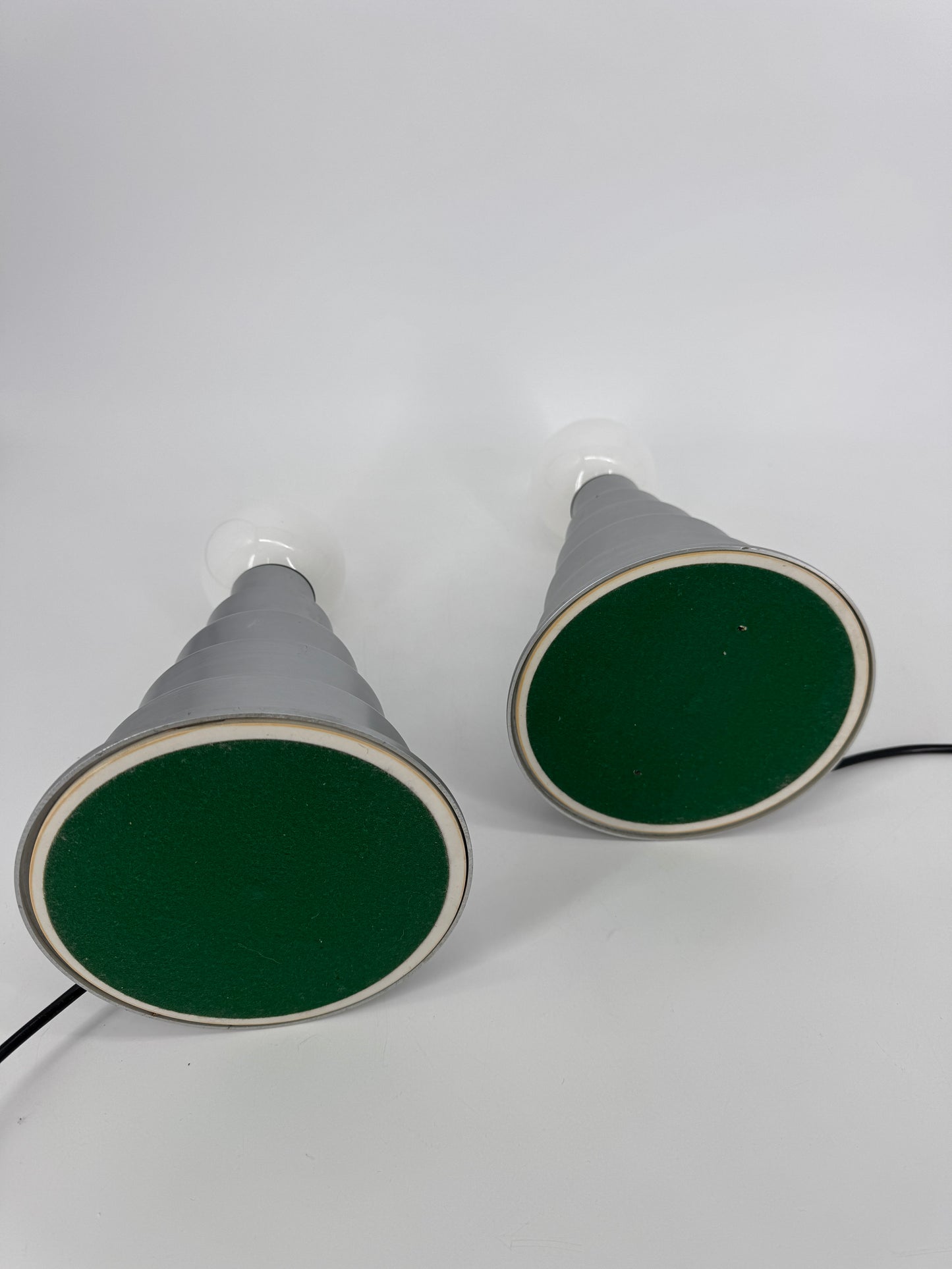 2x Tischlampe im Stufendesign, 70er Jahre