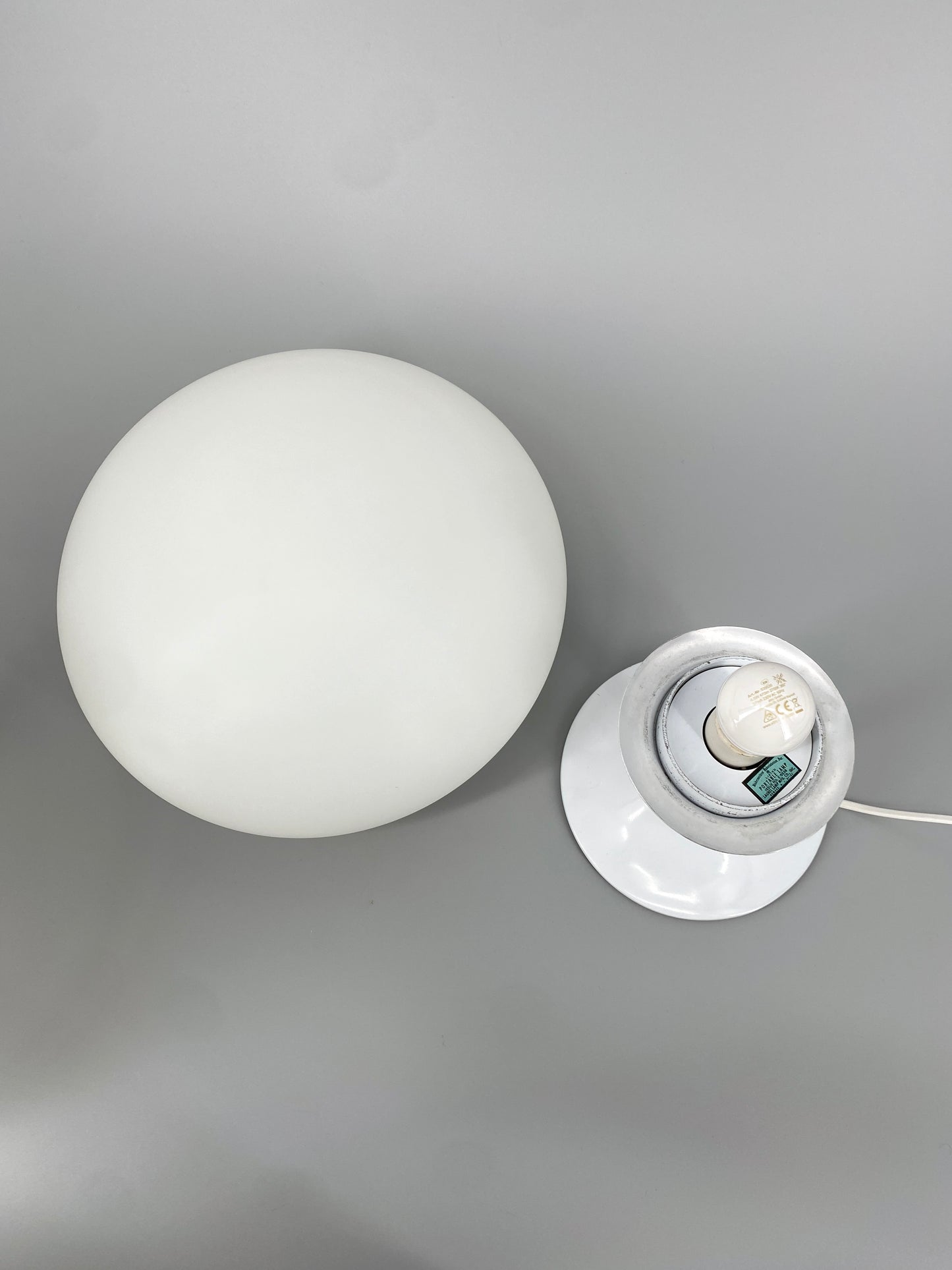#1 Mushroom Tischlampe aus Glas von Bill Curry für Laurel Lamp Co., 1960er