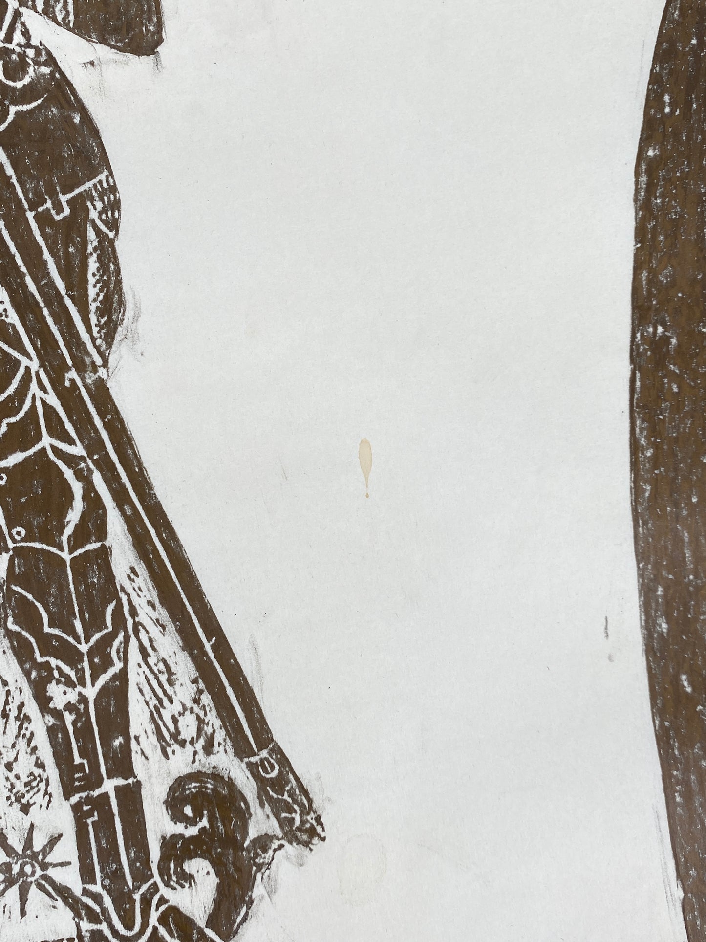 Frottage von einem mittelalterlichen Grabstein, England 70er