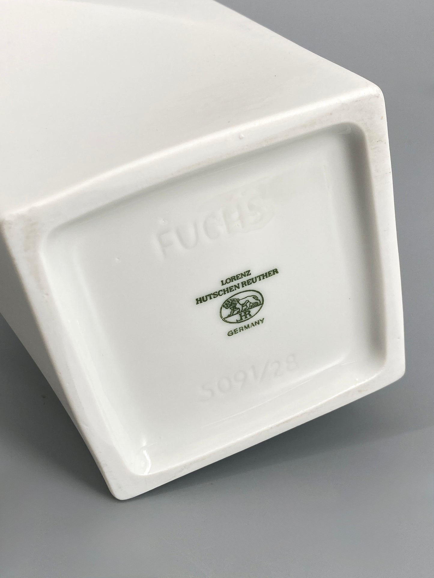 Op-Art Vase "Archais" von Heinrich Fuchs für Hutschenreuther, Biskuitporzellan, Deutschland 70er