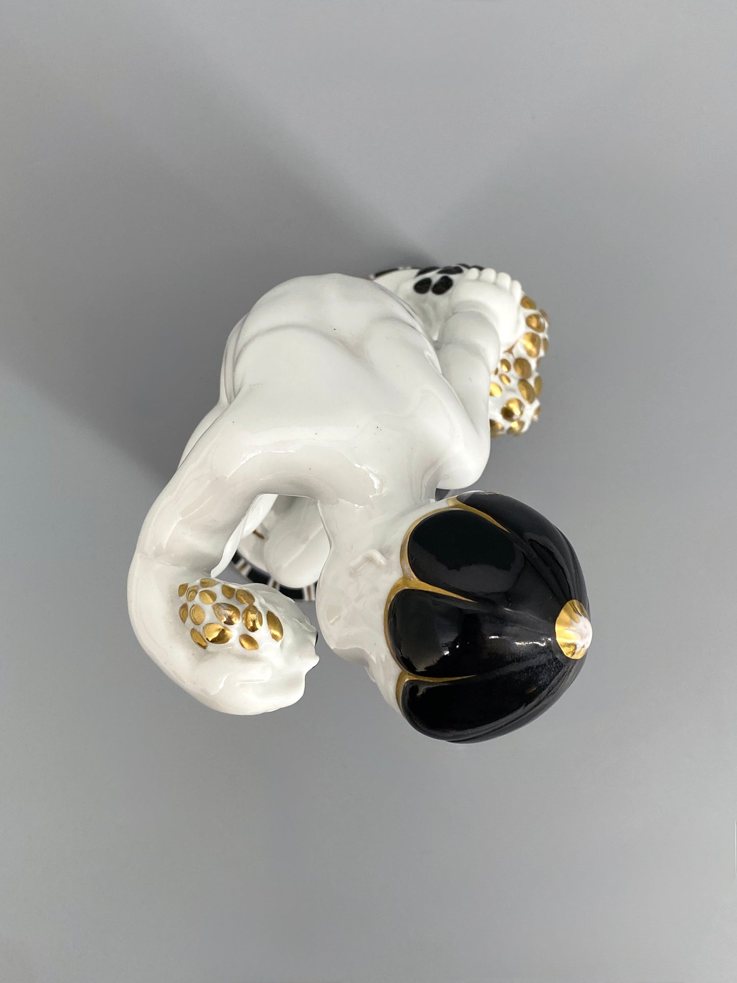 Jugendstil Porzellanfigur "Traubenesser" von Carl Nacke für Fraureuth, um 1920