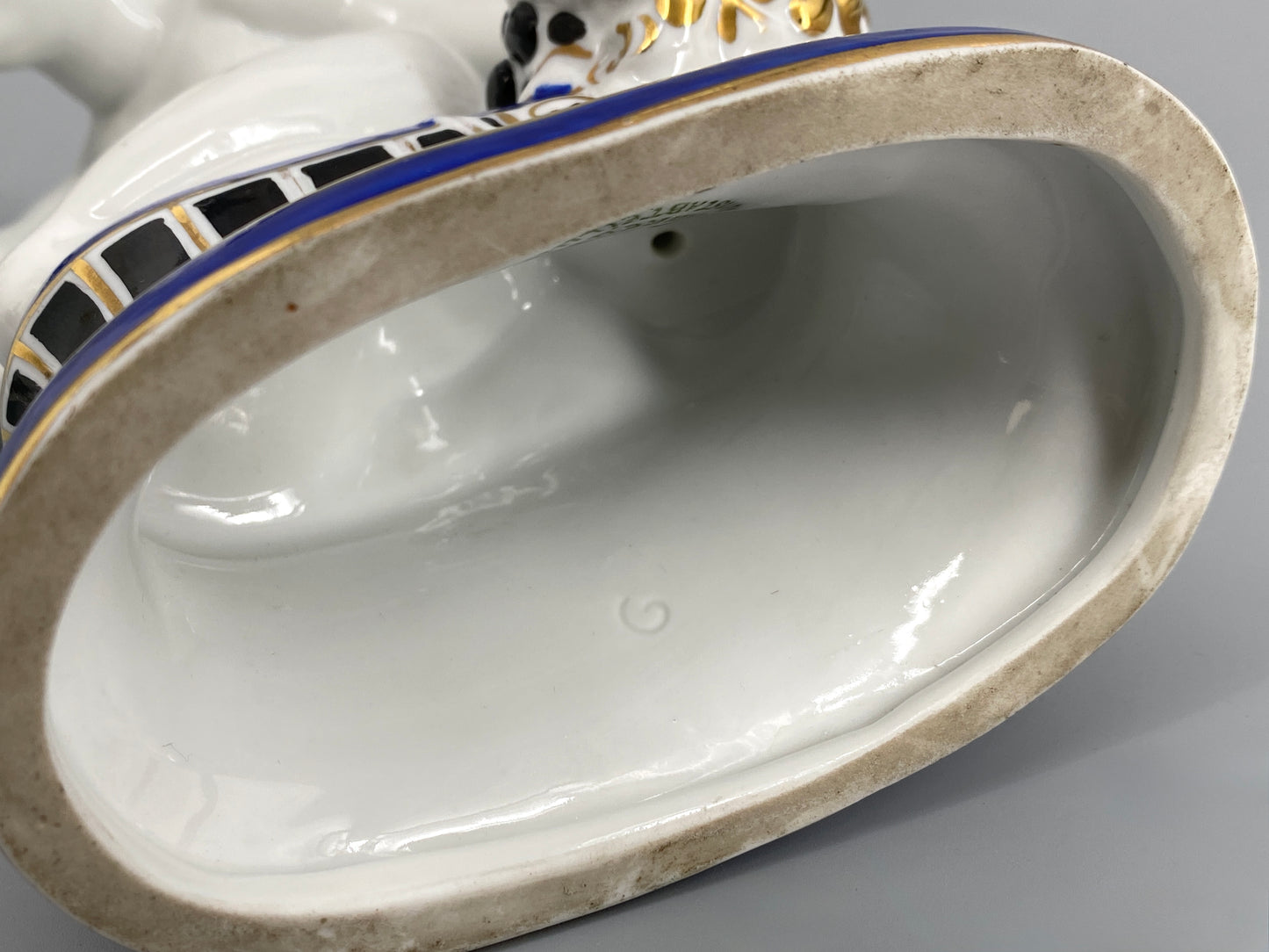 Jugendstil Porzellanfigur "Traubenesser" von Carl Nacke für Fraureuth, um 1920