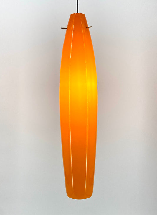 Orangefarbene Deckenlampe von Alessandro Pianon für Vistosi, Italien, 1960er Jahre
