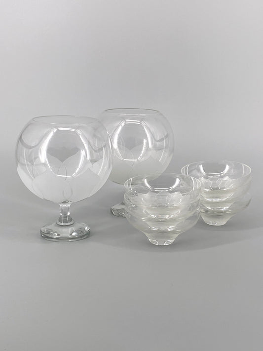 Glasschalen und Bowle Gläser "Lotus" von Rosenthal, 70er