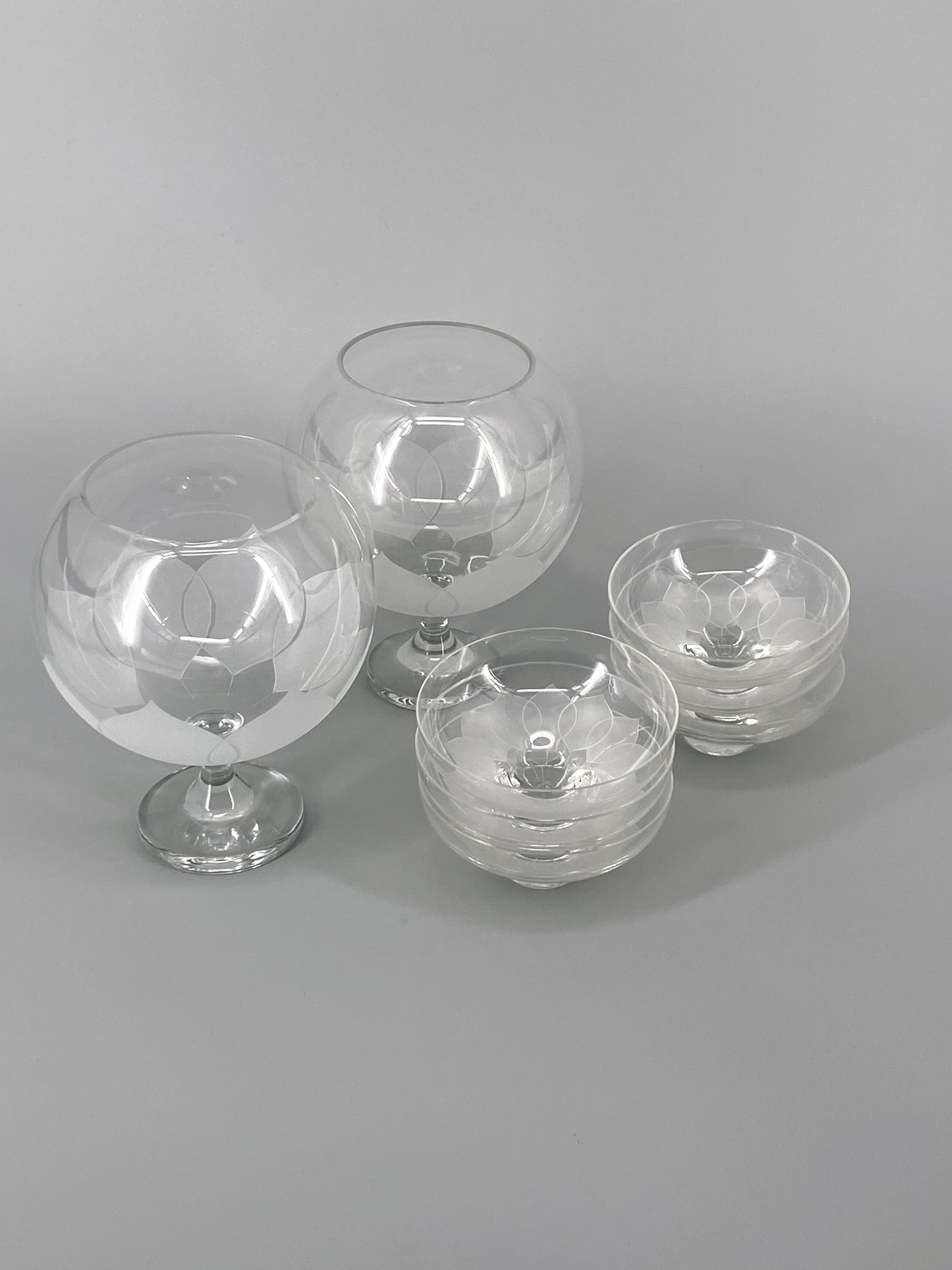 Glasschalen und Bowle Gläser "Lotus" von Rosenthal, 70er