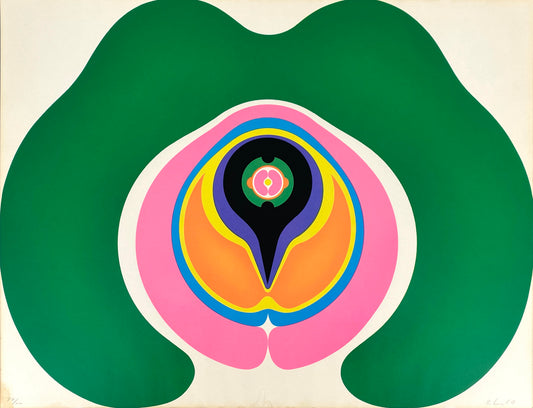 Nummerierter und signierter Farbsiebdruck "Archegoniate" von Gernot Bubenik (geb. 1942), 1968