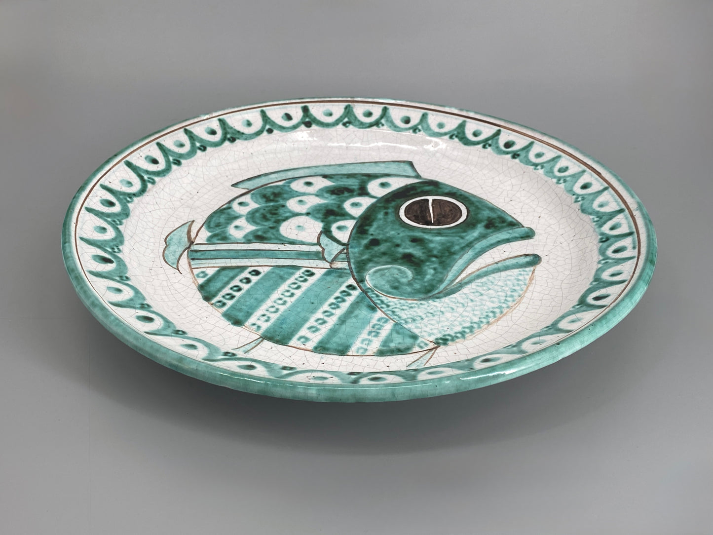 Wandteller mit Fischmotiv von Günther Stüdemann (1890–1981) aus den 40ern