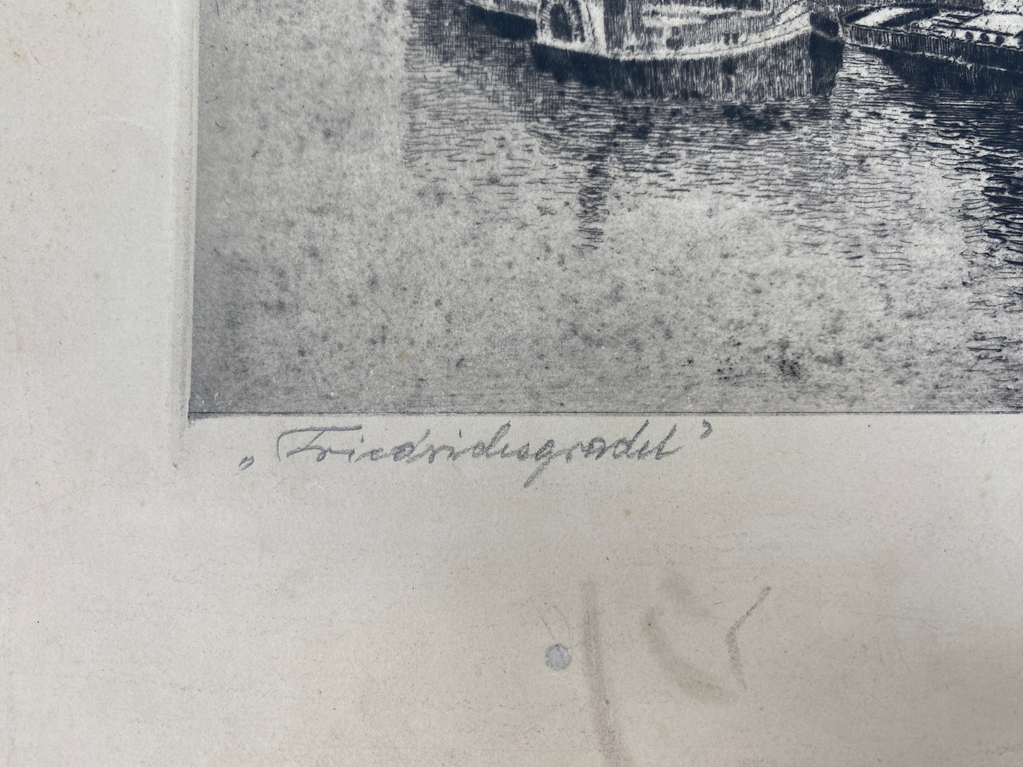 Original Radierung von Bruno Reinhold "Friedrichsgracht", Deutschland, 1941