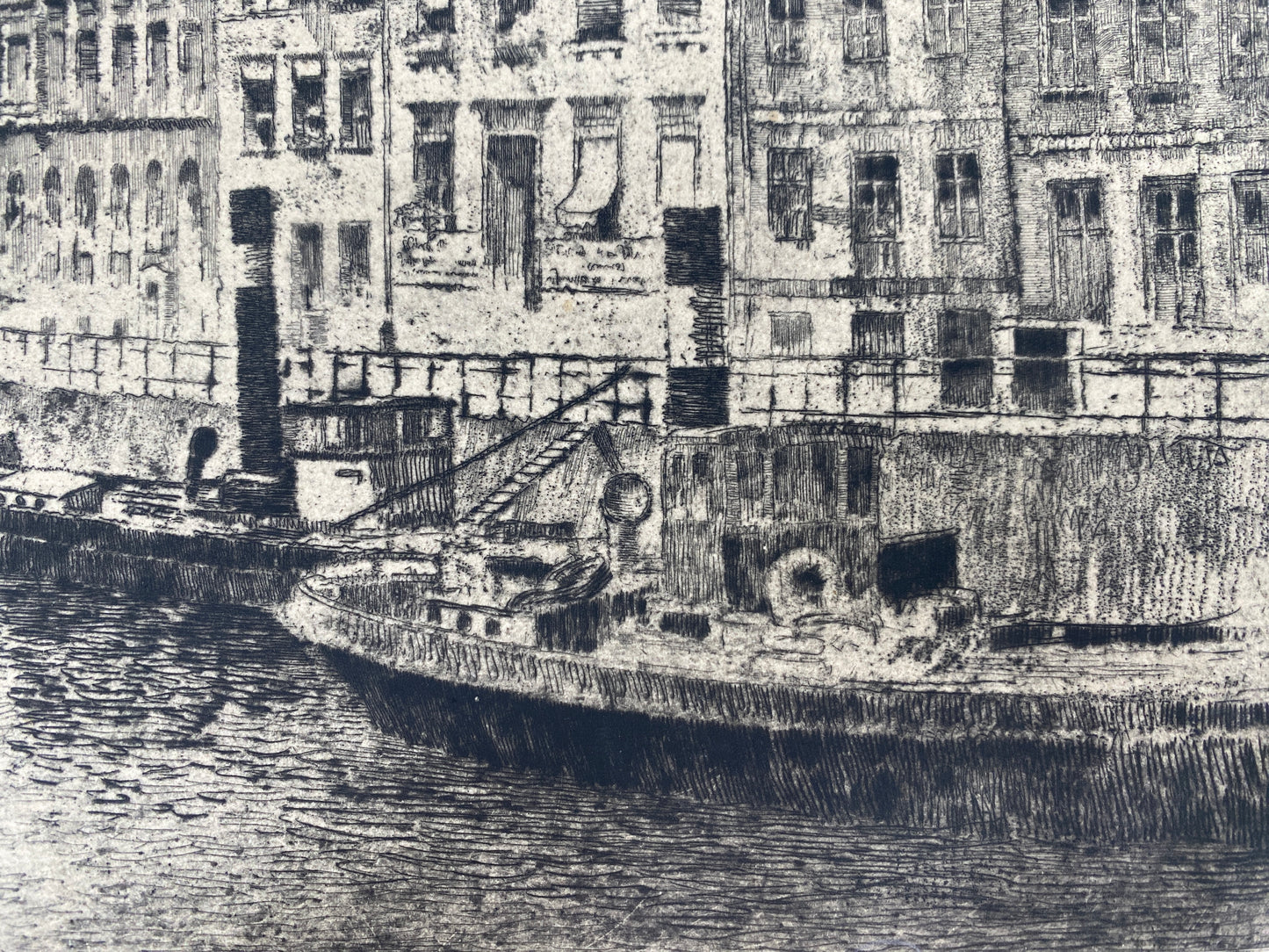 Original Radierung von Bruno Reinhold "Friedrichsgracht", Deutschland, 1941