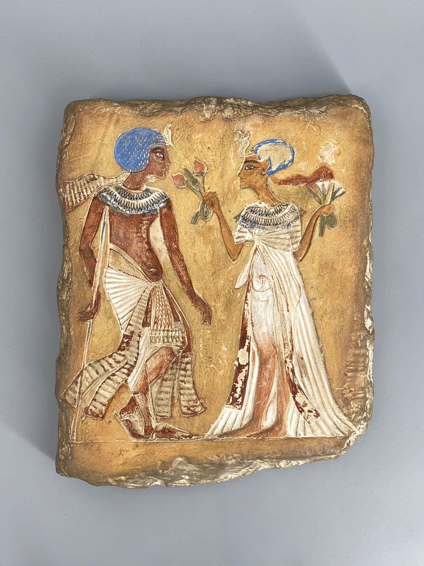 Replik, Gipsabdruck "Relief mit Darstellung eines Königs und einer Königin", 1351-1334 v. Chr. Ägypten