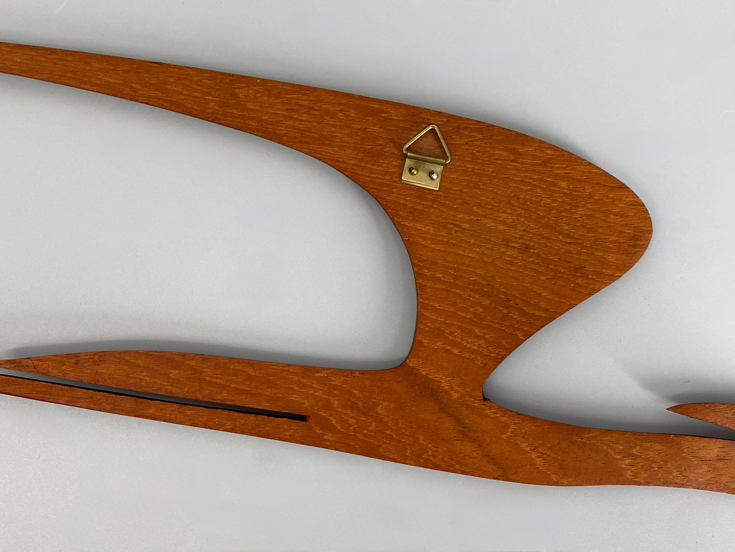 Kranich-Paar aus massivem Teakholz, Wandobjekt, 60er