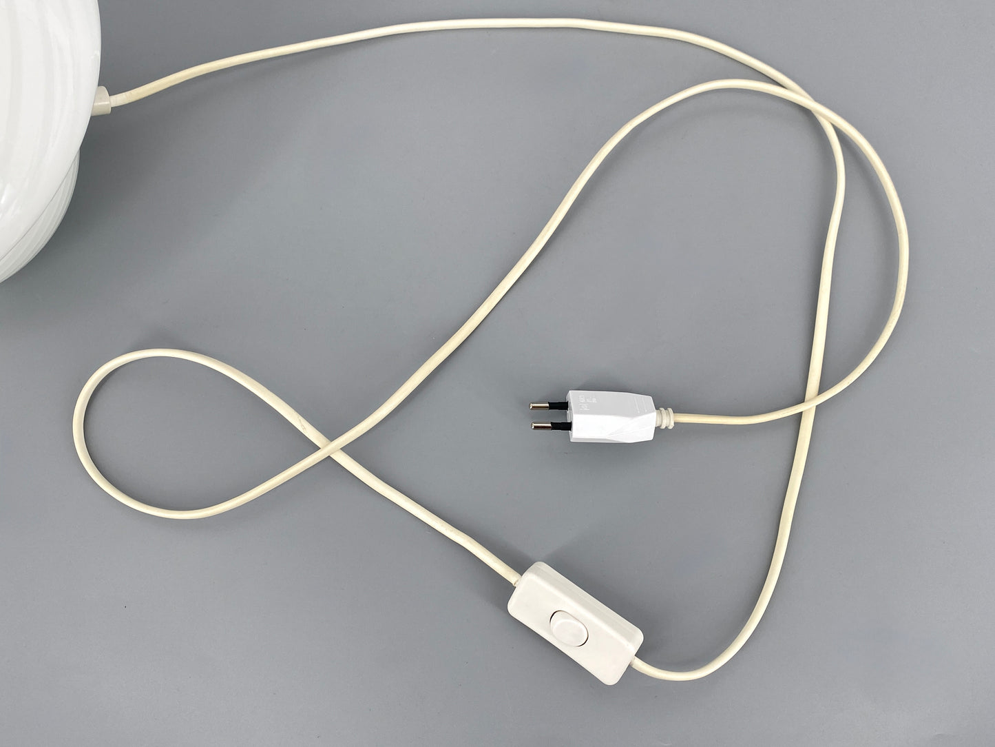 Pilzlampe aus Muranoglas mit weißen Streifen von Vetri, Italien, 1970er Jahre