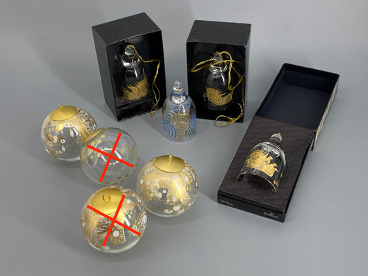 Weihnachtsbaumschmucke aus Kristallglas von Bjørn Wiinblad (1918–2006) für Rosenthal