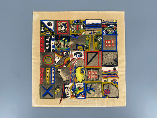 Kolorierter Druck von Elena Solis "Technique et Sentiment", 1982