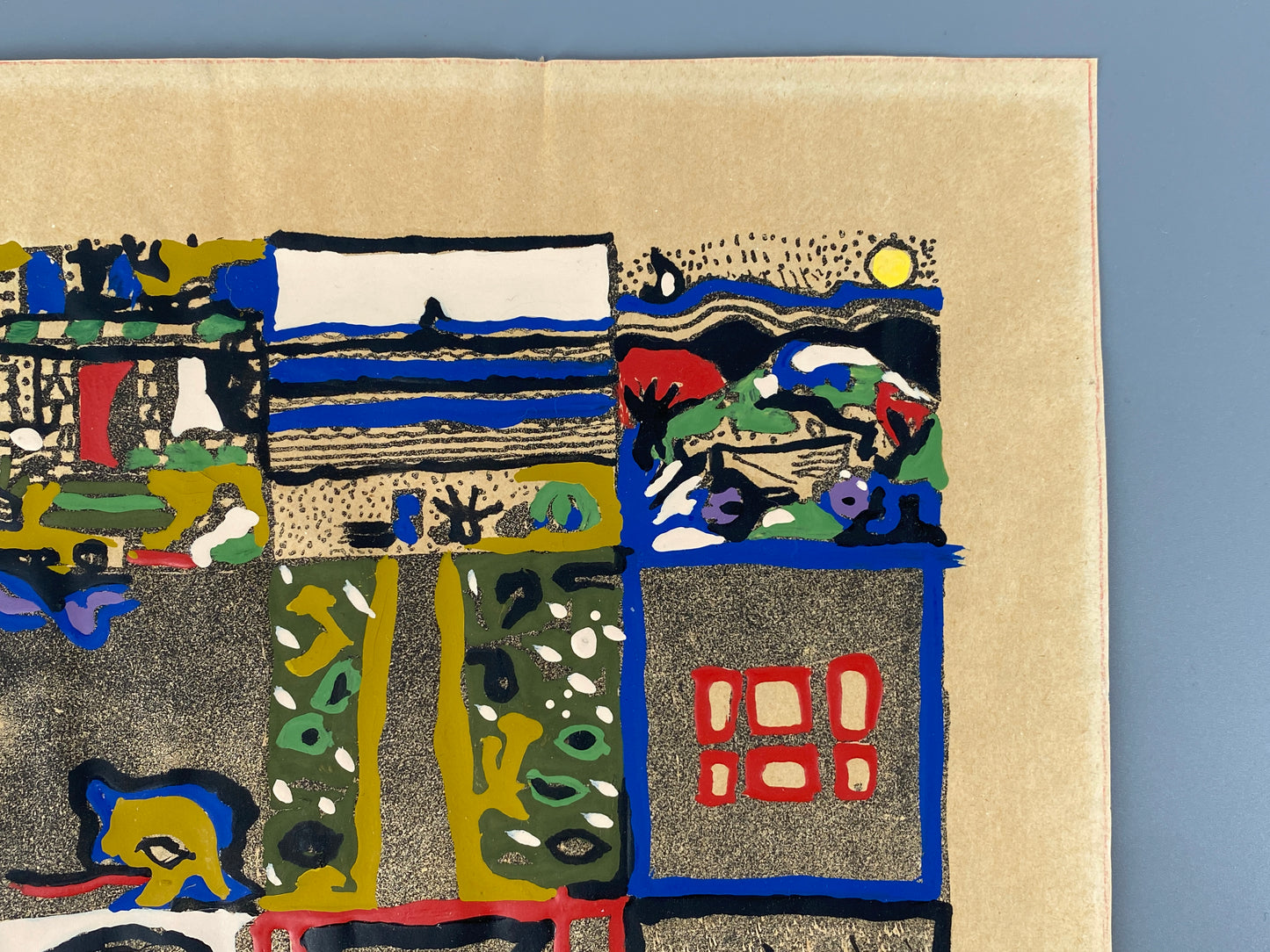 Kolorierter Druck von Elena Solis "Technique et Sentiment", 1982
