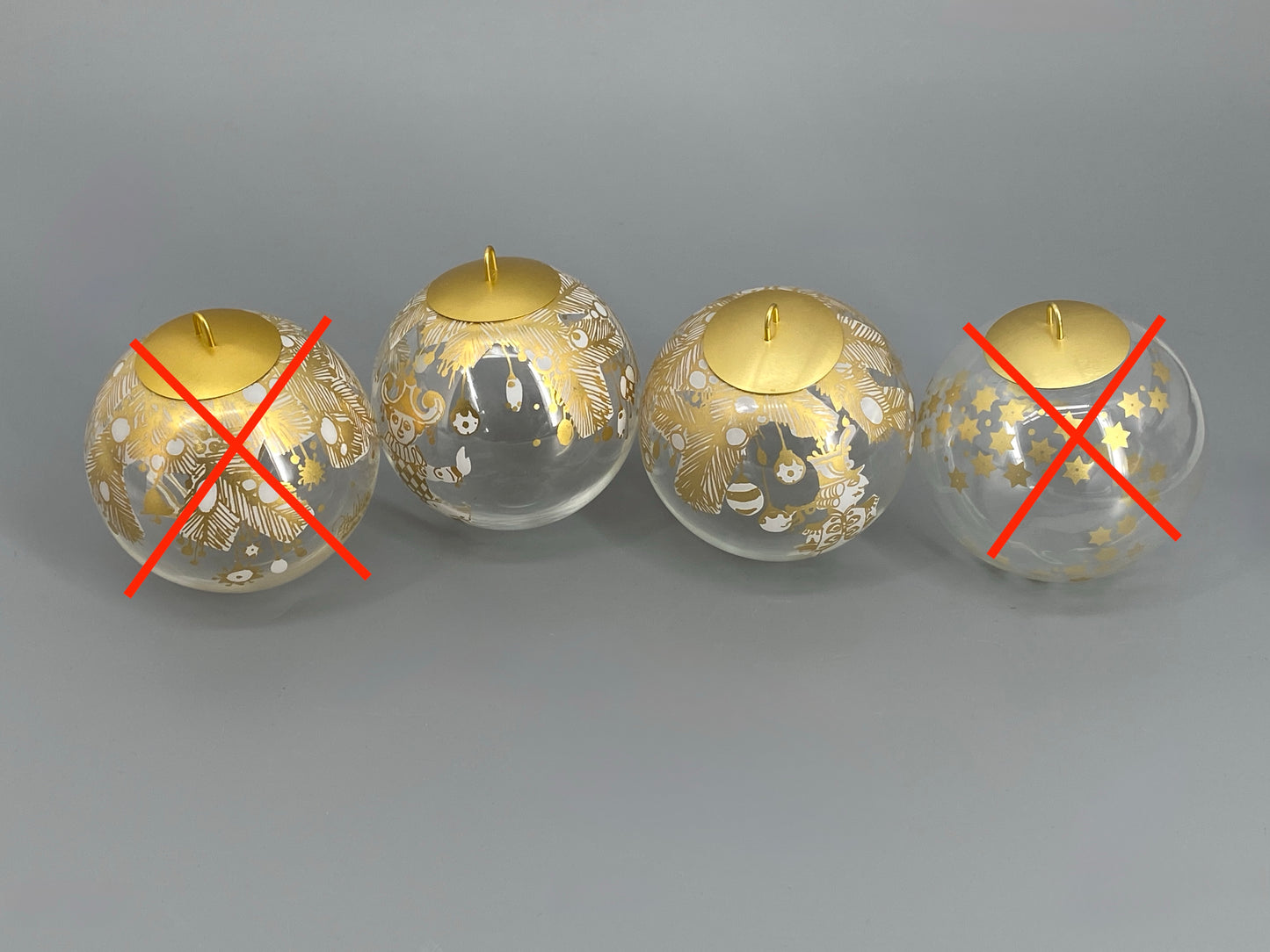 Weihnachtsbaumschmucke aus Kristallglas von Bjørn Wiinblad (1918–2006) für Rosenthal