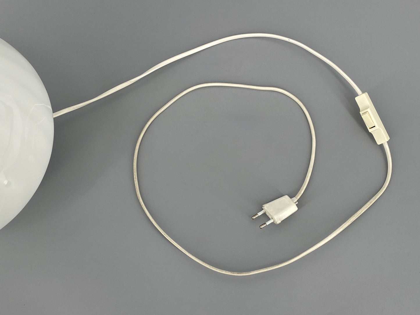 Pilzlampe aus Muranoglas mit weißen Streifen, 1970er Jahre