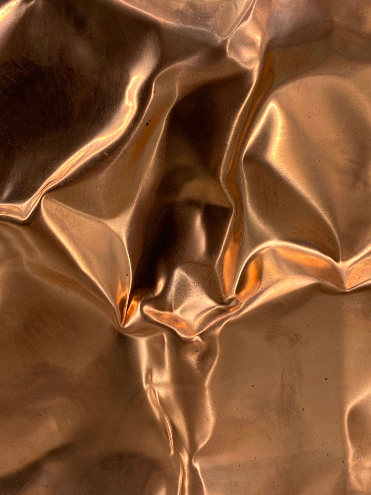 Metallkissen, Pop-Art Kunstobjekt, Kupfer