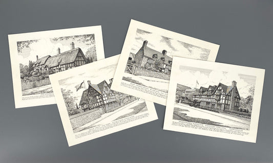 Lithografien von John Mortlock mit Motiven in Zusammenhang mit Shakepeare
