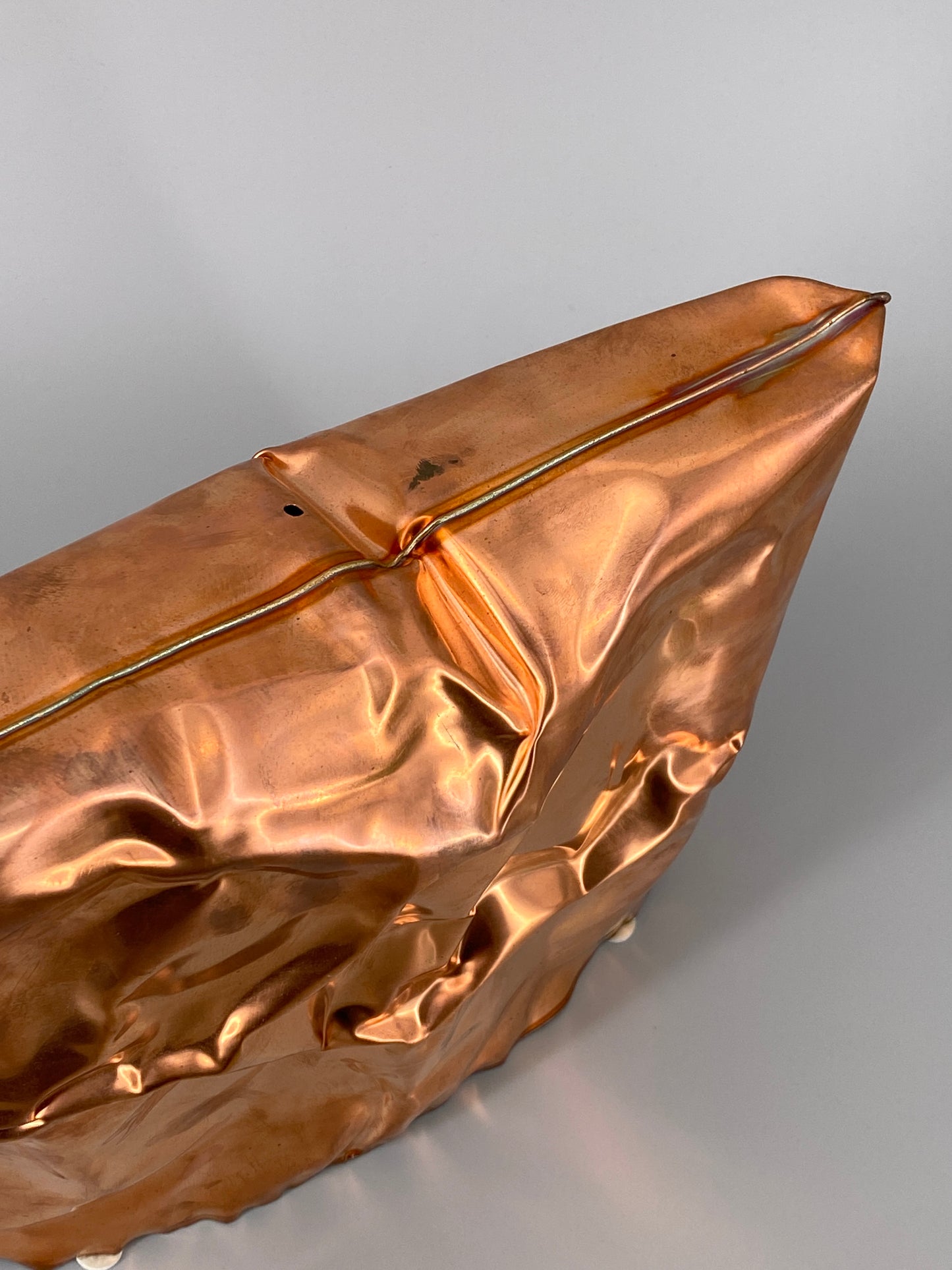 Metallkissen, Pop-Art Kunstobjekt, Kupfer