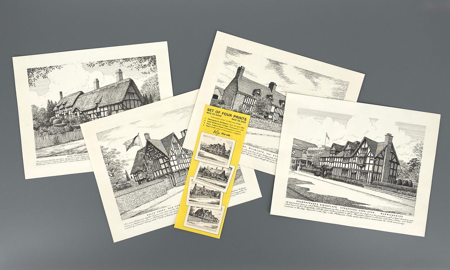 Lithografien von John Mortlock mit Motiven in Zusammenhang mit Shakepeare