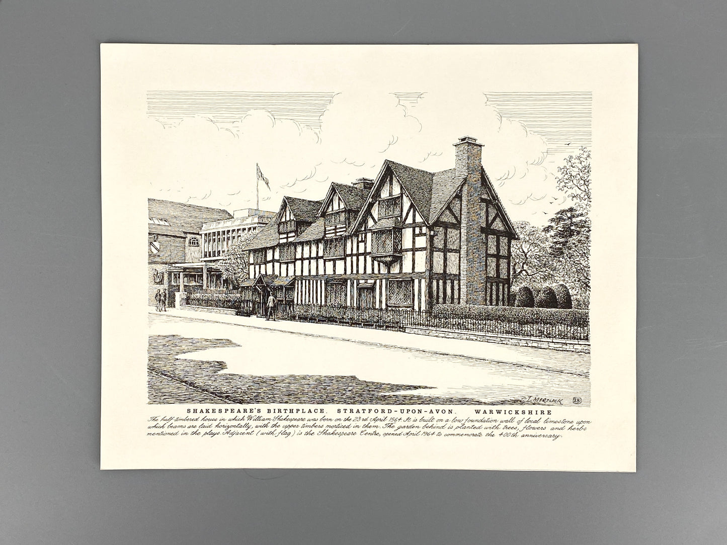 Lithografien von John Mortlock mit Motiven in Zusammenhang mit Shakepeare