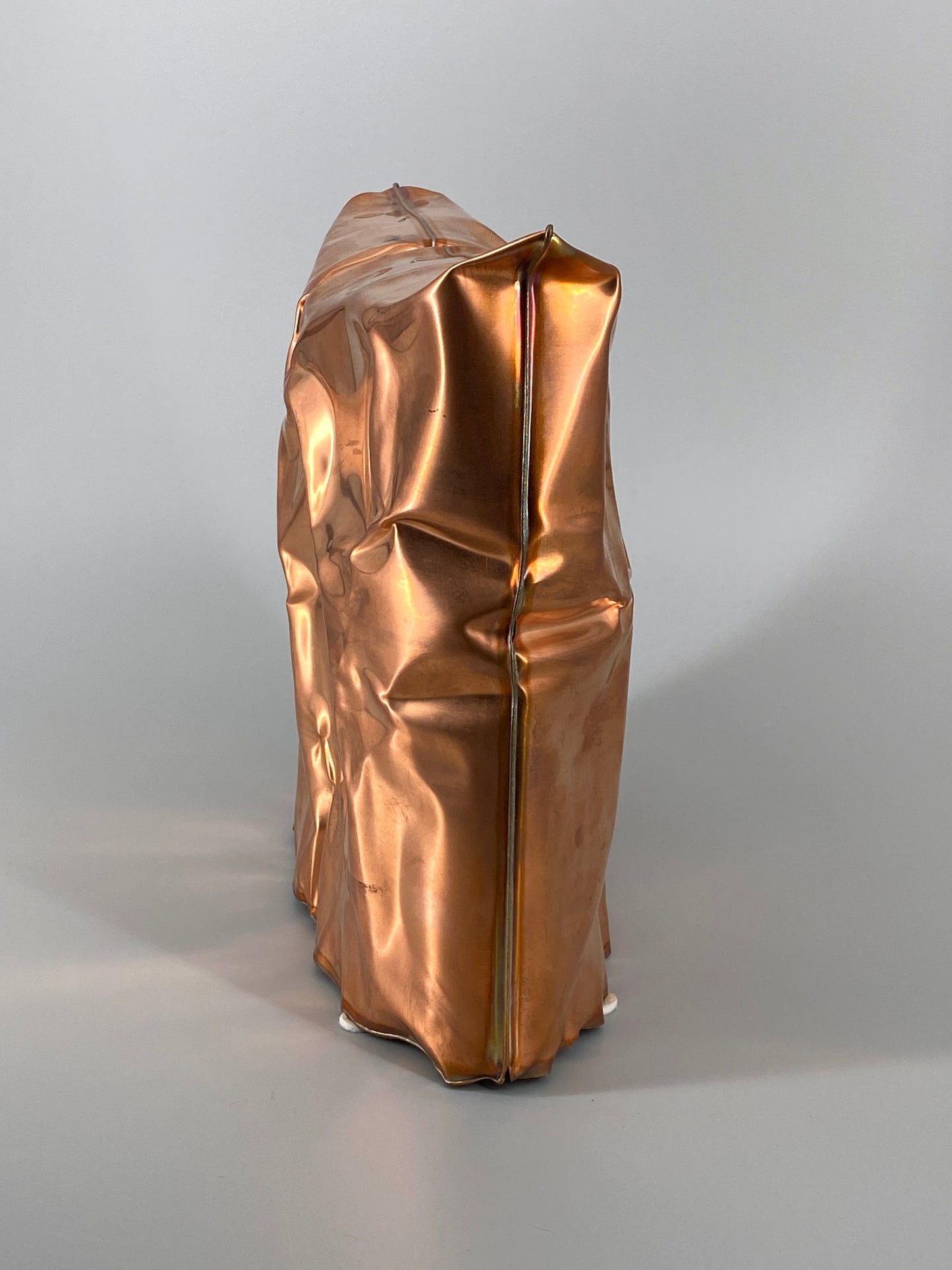 Metallkissen, Pop-Art Kunstobjekt, Kupfer