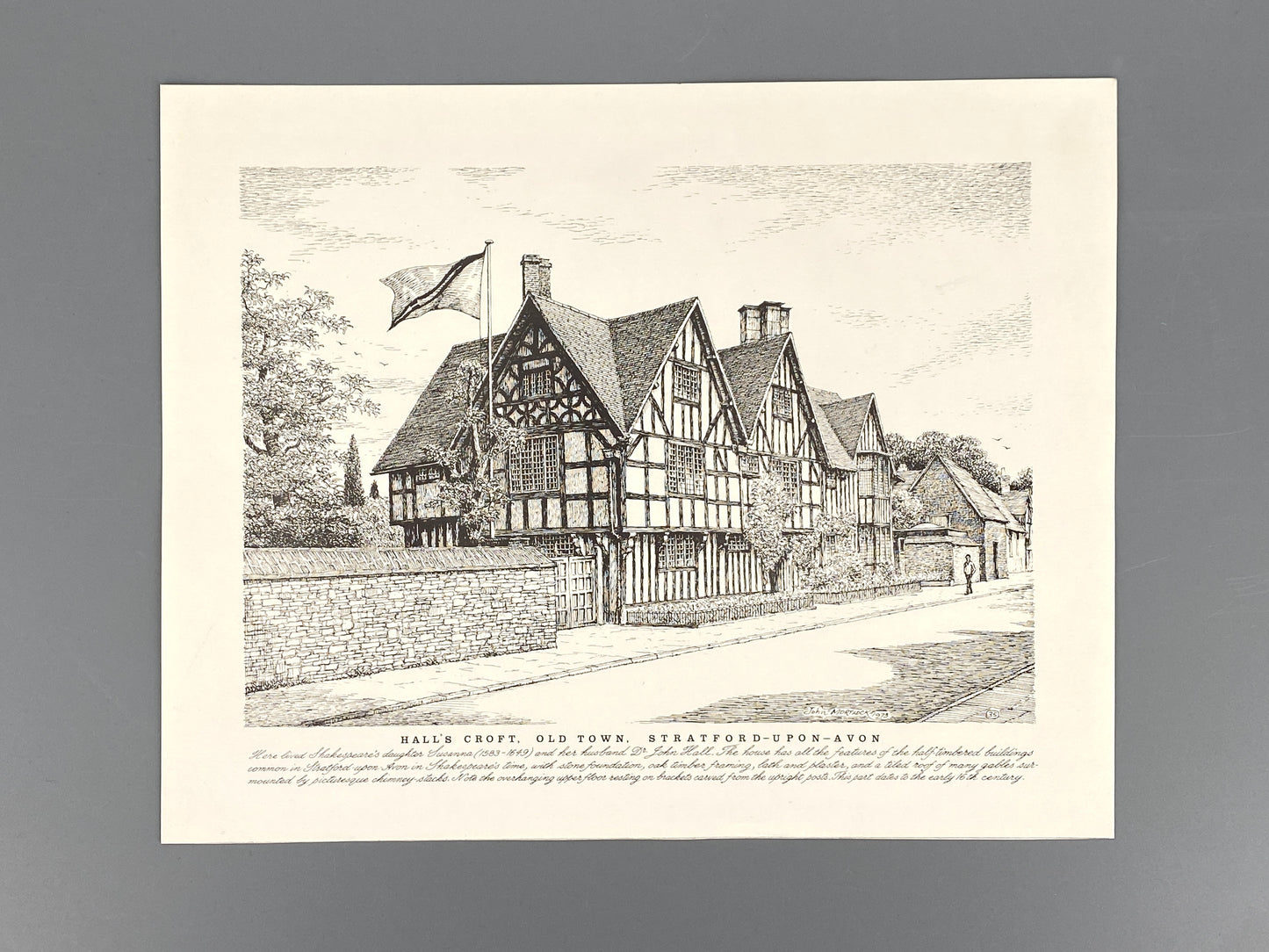 Lithografien von John Mortlock mit Motiven in Zusammenhang mit Shakepeare