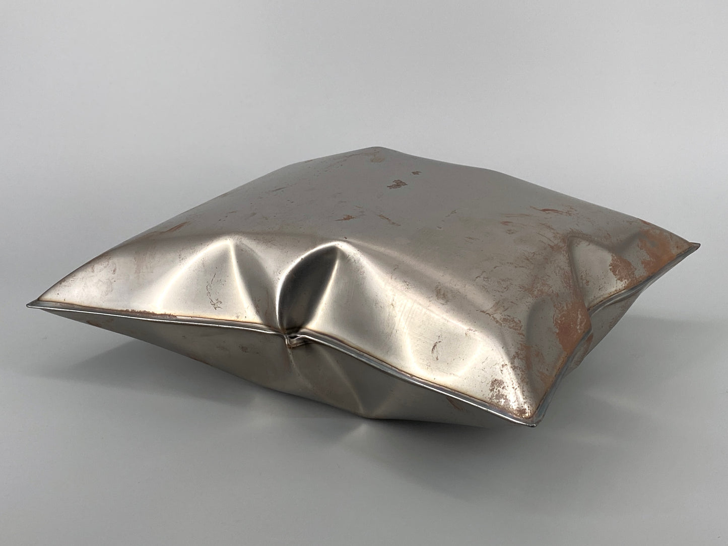 Metallkissen, Pop-Art Kunstobjekt, Edelstahl