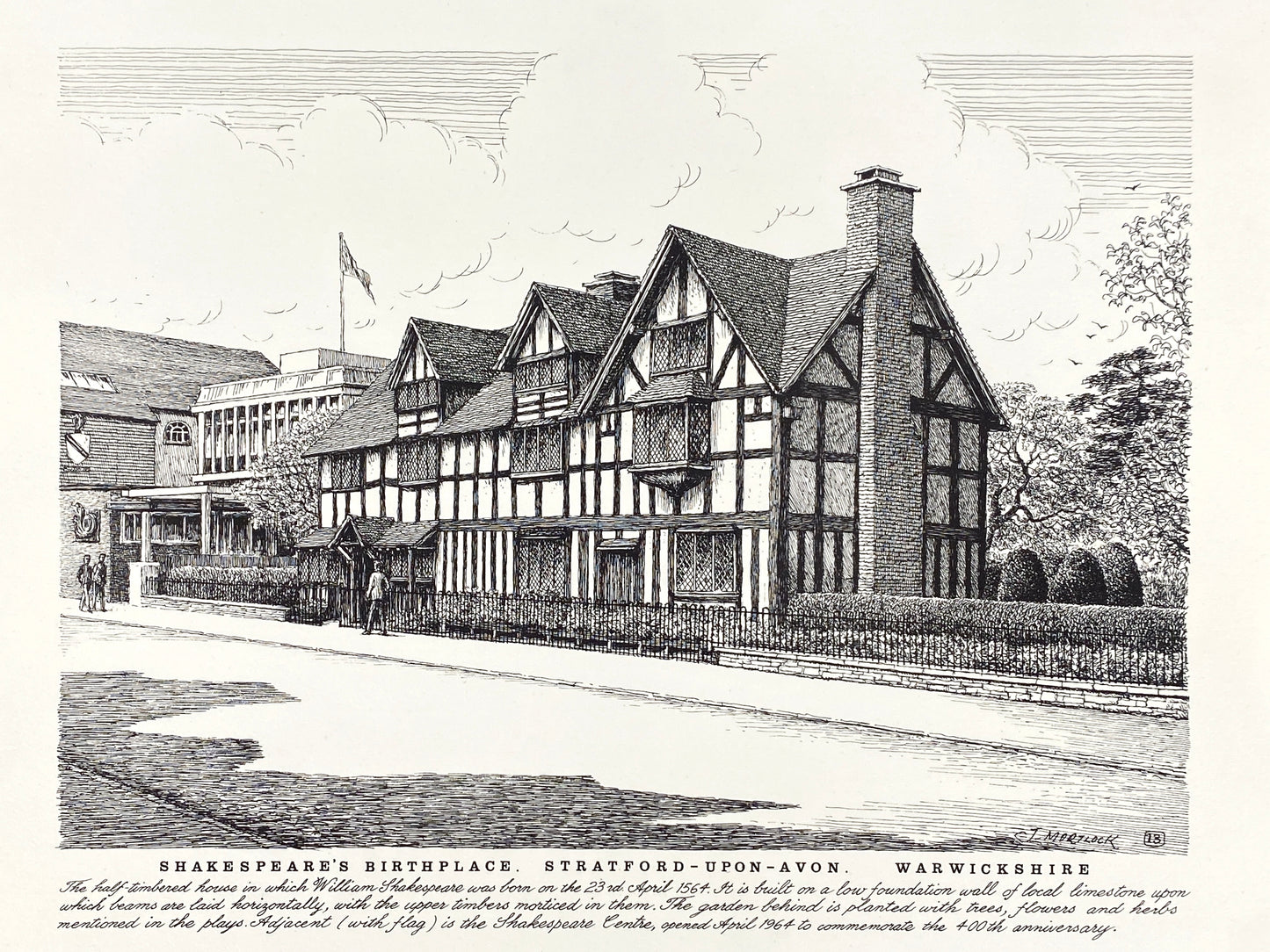 Lithografien von John Mortlock mit Motiven in Zusammenhang mit Shakepeare