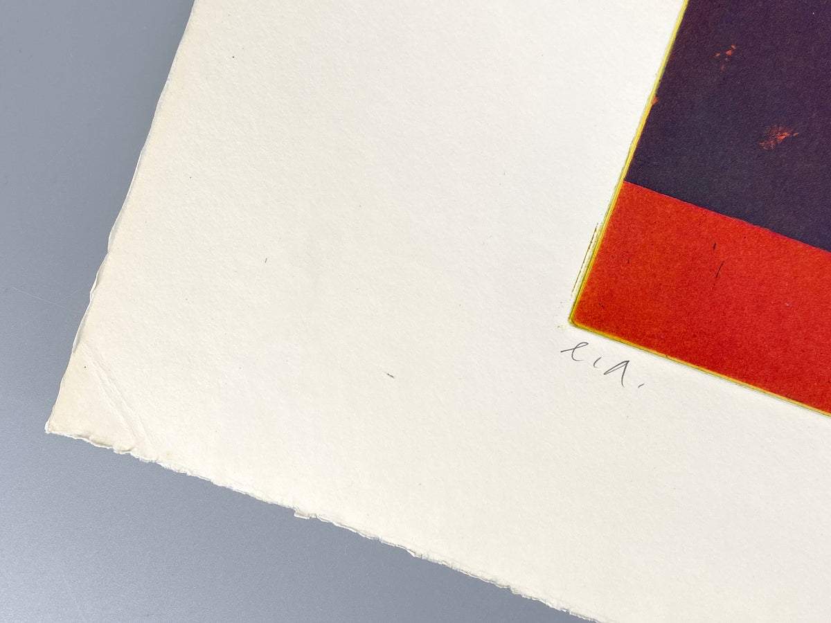 Handsignierte Farbradierung "Einen Hauch frischer" von Hartmut Friedrich (1935–2020), 1974