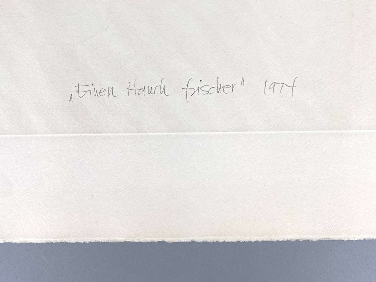 Handsignierte Farbradierung "Einen Hauch frischer" von Hartmut Friedrich (1935–2020), 1974