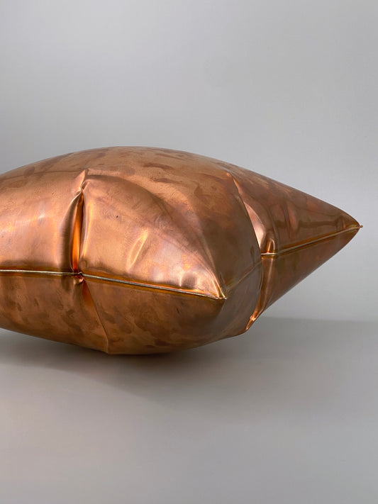 Metallkissen, Pop-Art Kunstobjekt, Kupfer