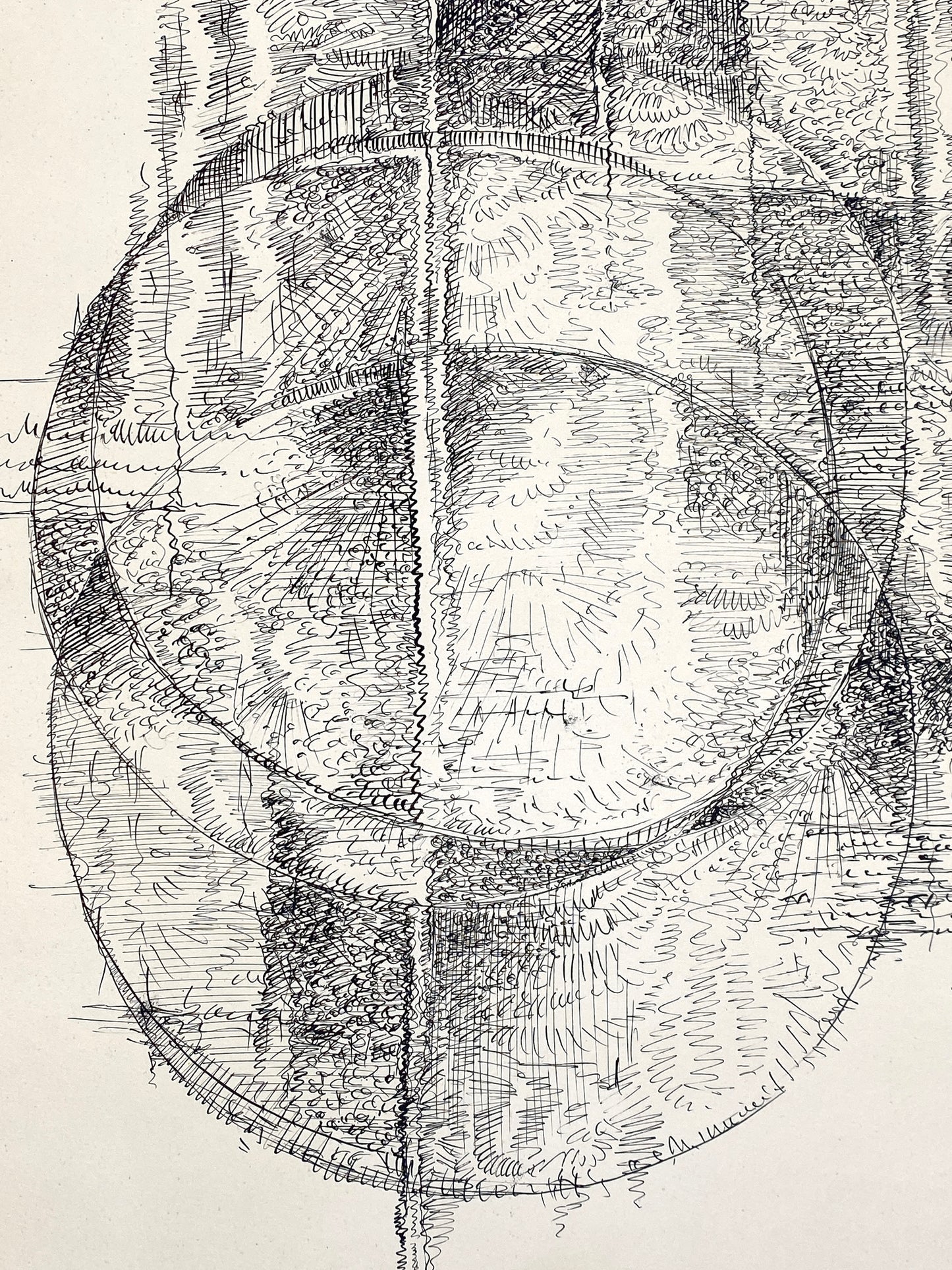 Abstrakte Tuschezeichnung von Karl-Heinz Franke (1916–2006), 1964