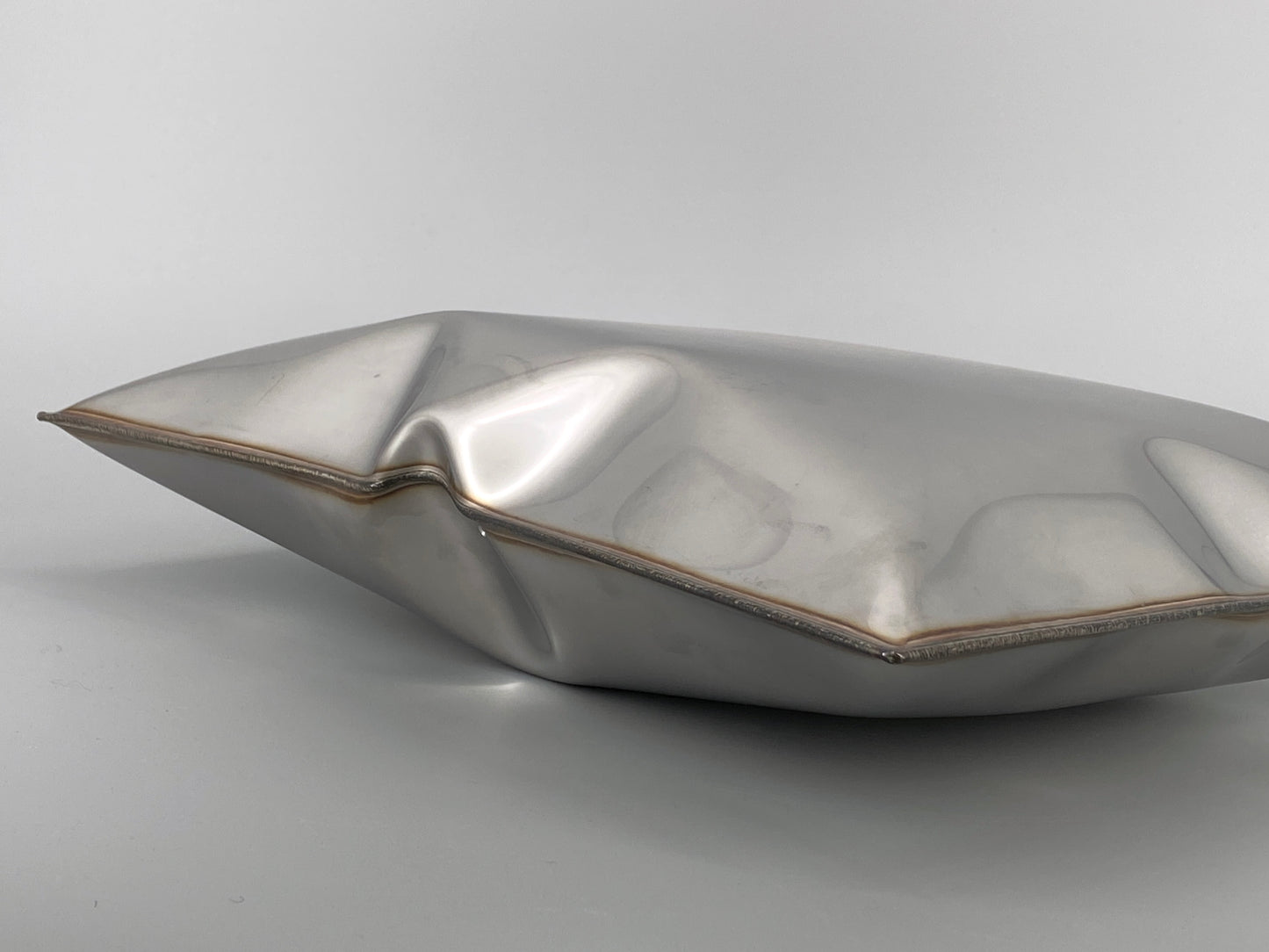 Metallkissen, Pop-Art Kunstobjekt, Edelstahl