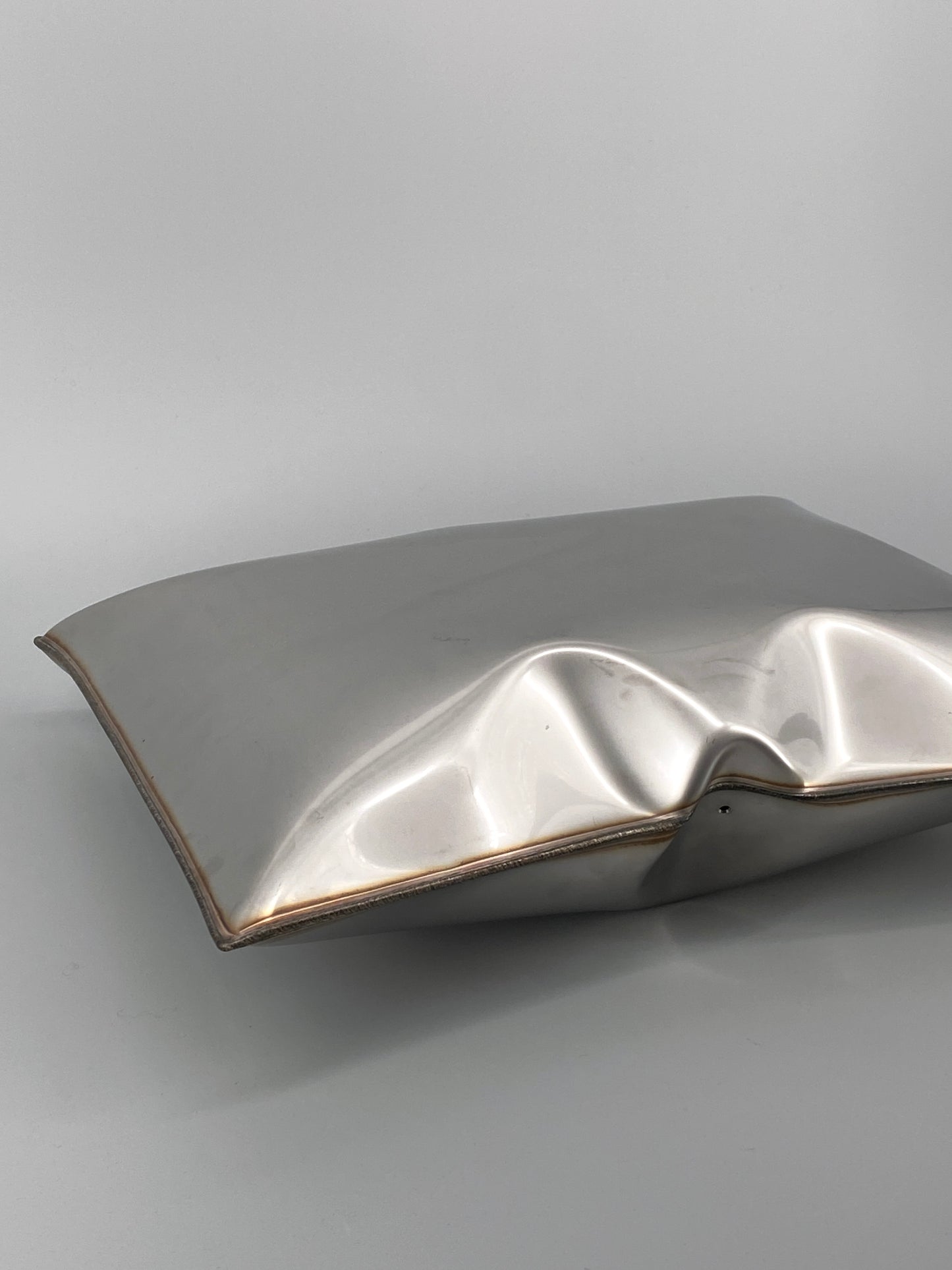Metallkissen, Pop-Art Kunstobjekt, Edelstahl