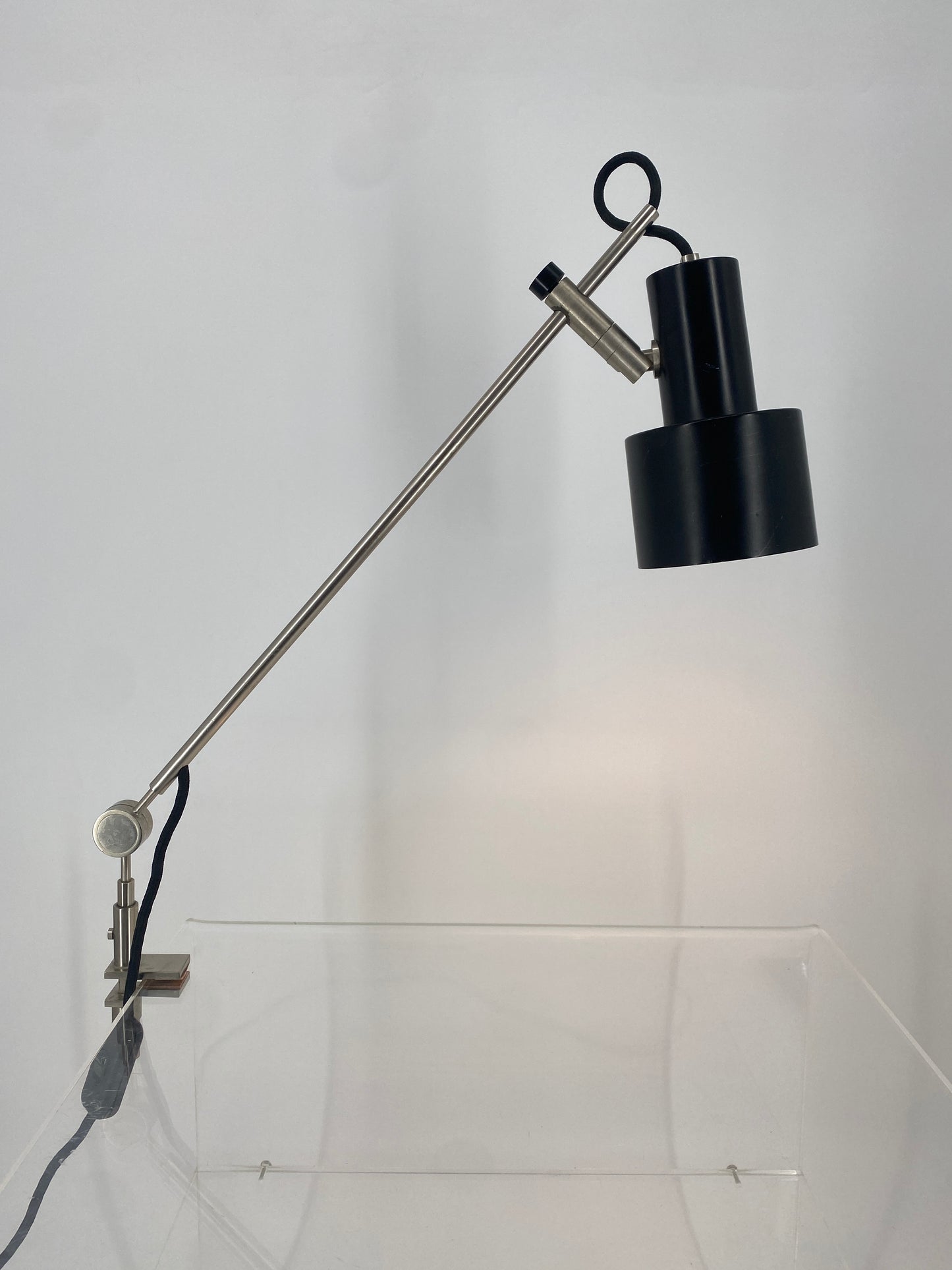 Seltene Klemm-Schreibtischlampe Modell 256 von Tito Agnoli für OLUCE, Italien 1950er