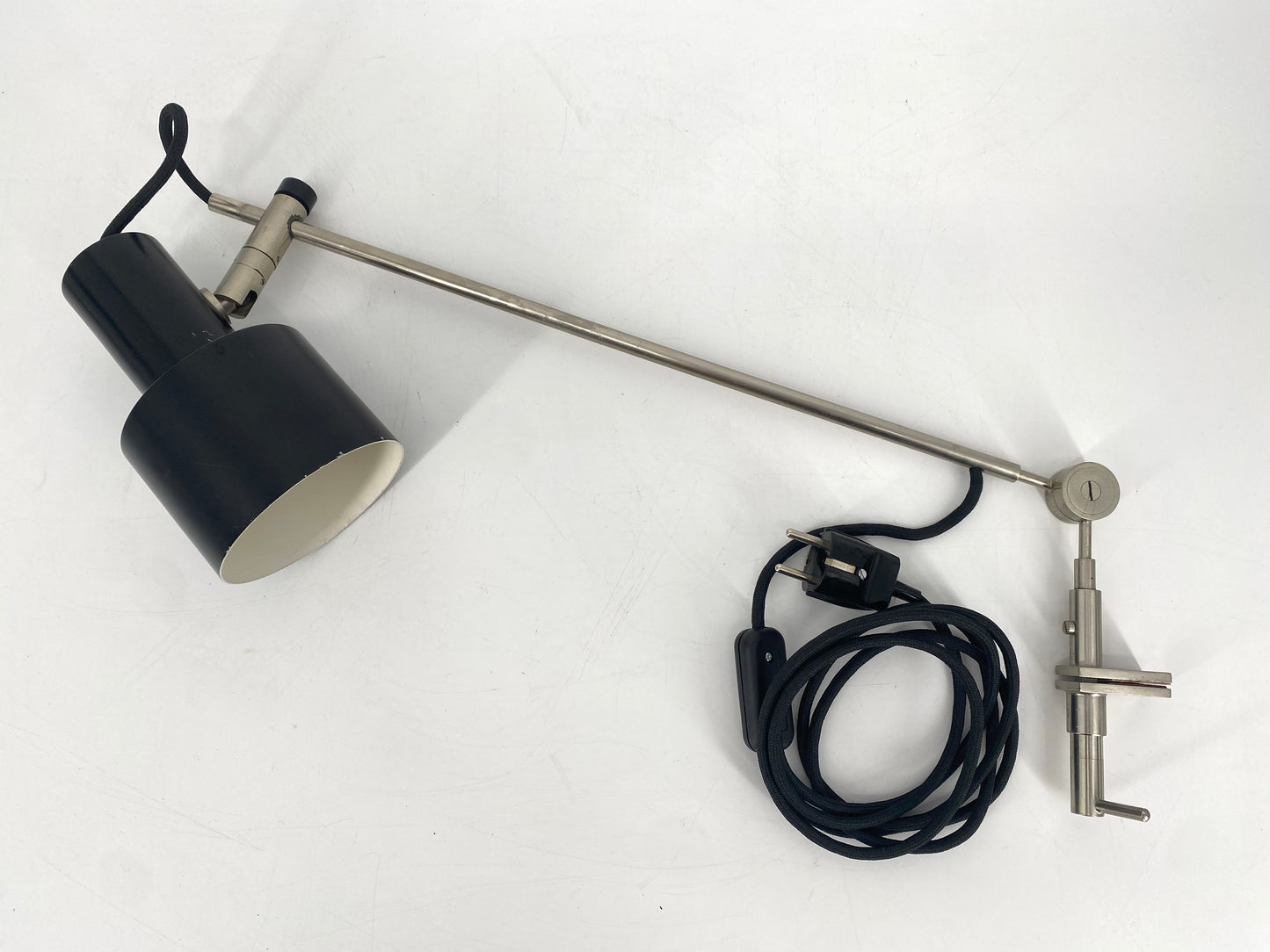 Seltene Klemm-Schreibtischlampe Modell 256 von Tito Agnoli für OLUCE, Italien 1950er