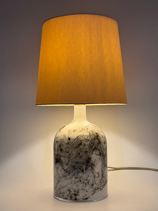 Tischlampe "Symmetrisk" von Michael Bang für Holmgaard mit Glassockel, Dänemark 70er