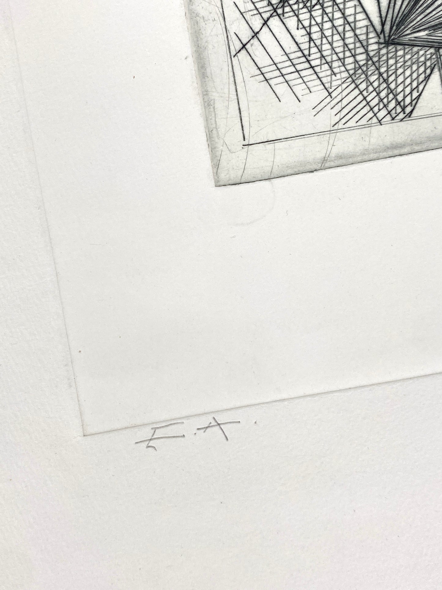 Signierte Radierung "Kopf-Plastik" von Volkmar Haase (1930–2012), 1973