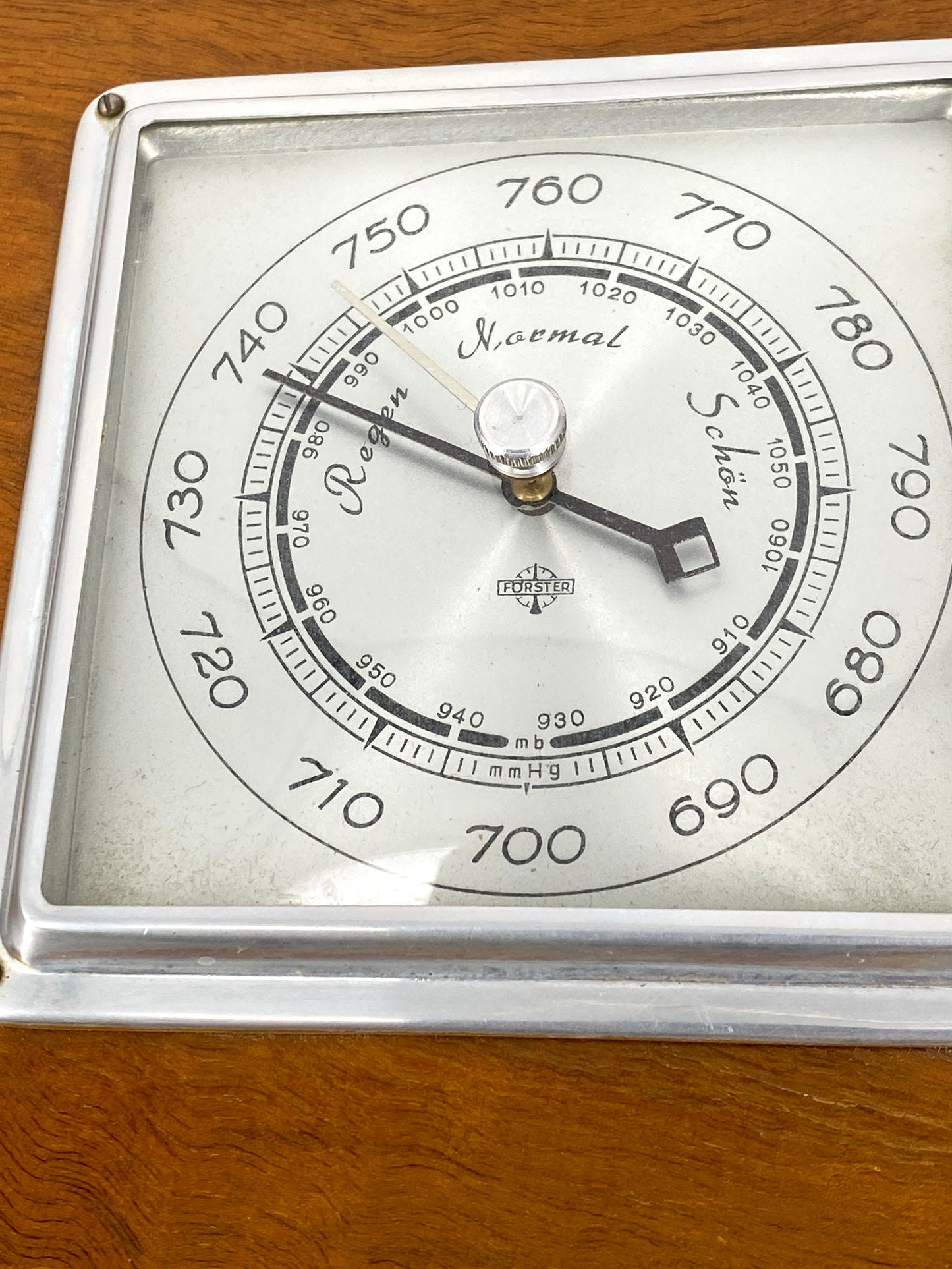 Wetterstation mit Barometer und Thermometer von Forster, 1960er