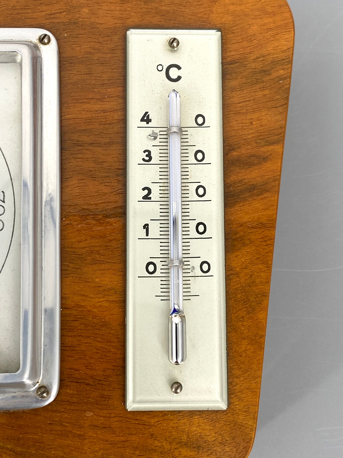 Wetterstation mit Barometer und Thermometer von Forster, 1960er