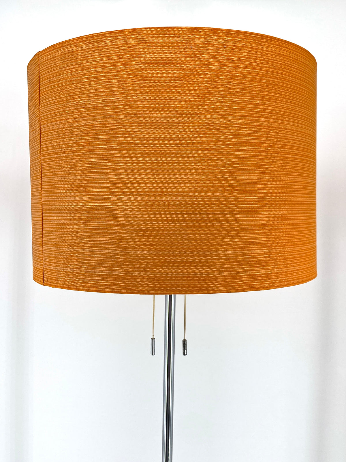 Stehlampe von Staff mit orangefarbenem Stoffschirm, Deutschland 70er