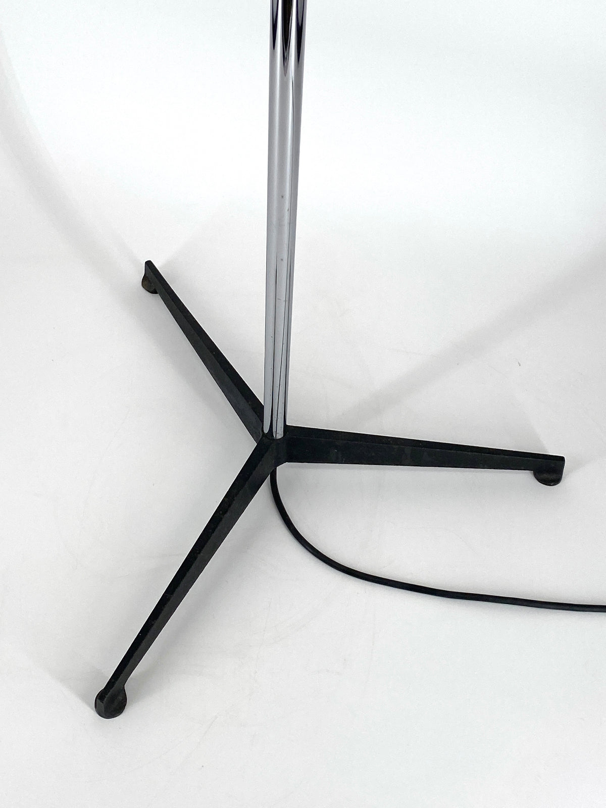 Stehlampe von Staff mit orangefarbenem Stoffschirm, Deutschland 70er
