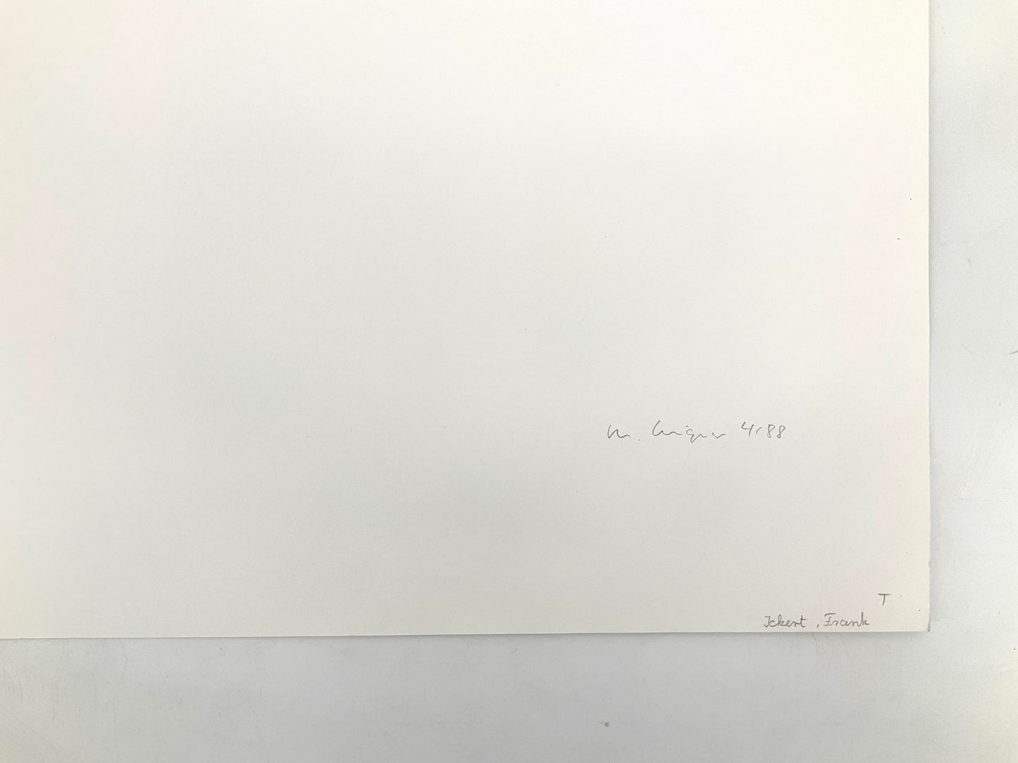 Sieb- und Offsetdruck "Modell der Genese des immateriellen Werkes" von Michael Lingner für Griffelkunst, 1988