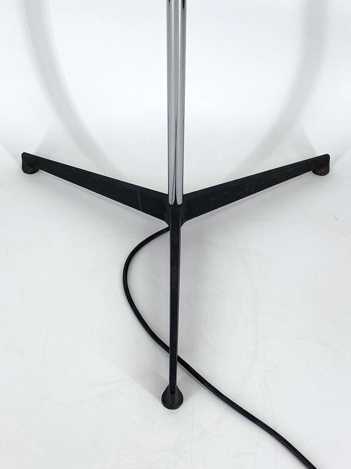 Stehlampe von Staff mit orangefarbenem Stoffschirm, Deutschland 70er