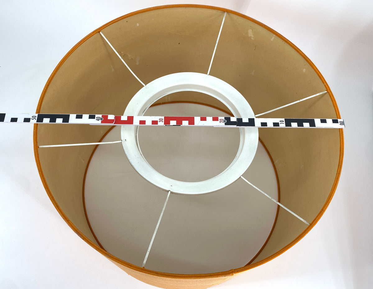 Stehlampe von Staff mit orangefarbenem Stoffschirm, Deutschland 70er
